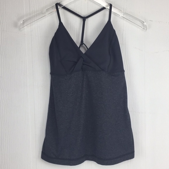lululemon athletica Tops - Lululemon Pranayama Charcoal Grey Tank Sz 4